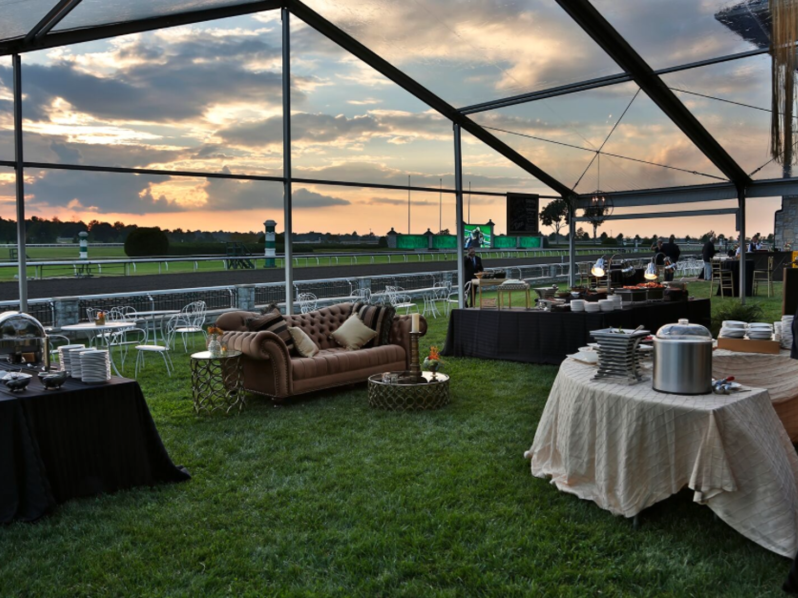 Tent overlooking Racetrackwin Club lawn